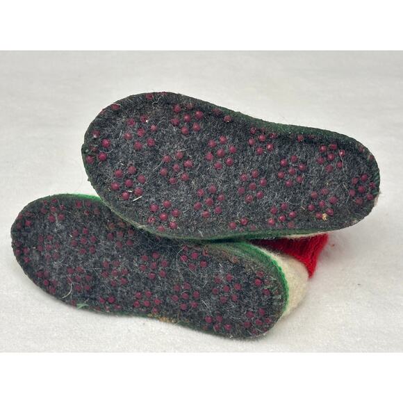 Garnet Hill Snowman Slippers Boiled Wool Poland Toddler Size 06 Winter Christmas - Picture 5 of 7